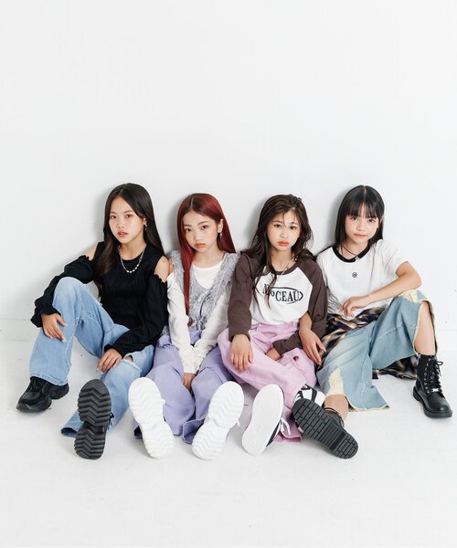 algy（アルジー）の「シャーリングリブロンT（Tシャツ/カットソー・キッズ・ブルー/ブラウン/ピンク・XX-SMALL/X-SMALL/MEDIUM/SMALL）」の10枚目の写真