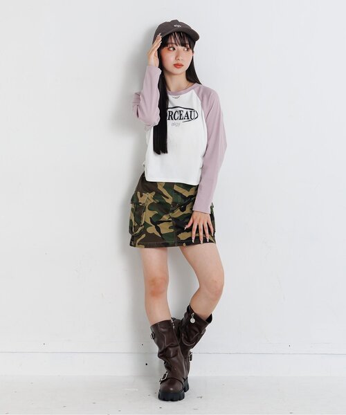 algy（アルジー）の「シャーリングリブロンT（Tシャツ/カットソー・キッズ・ブルー/ブラウン/ピンク・XX-SMALL/X-SMALL/MEDIUM/SMALL）」の11枚目の写真