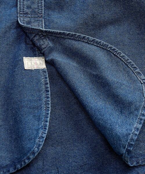 RRL(ダブル アール エル)の「インディゴ オックスフォード ワークシャツ(シャツ/ブラウス・メンズ・ネイビー系1・XXL/XS/XL/S/M/L)」の8枚目の写真