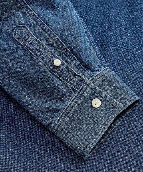 RRL(ダブル アール エル)の「インディゴ オックスフォード ワークシャツ(シャツ/ブラウス・メンズ・ネイビー系1・XXL/XS/XL/S/M/L)」の7枚目の写真