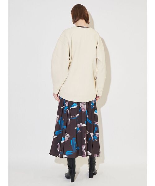 ELENDEEK Vネックフォルムカーディガン チャコールグレー セール】Vネックフォルムカーディガン（カーディガン/ボレロ