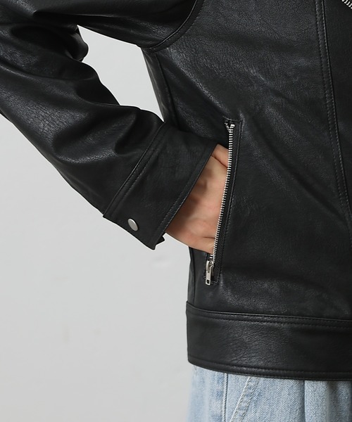 COLONY2139 コロニー ライダース ブラック フェイクレザーライダース（ライダースジャケット）｜COLONY