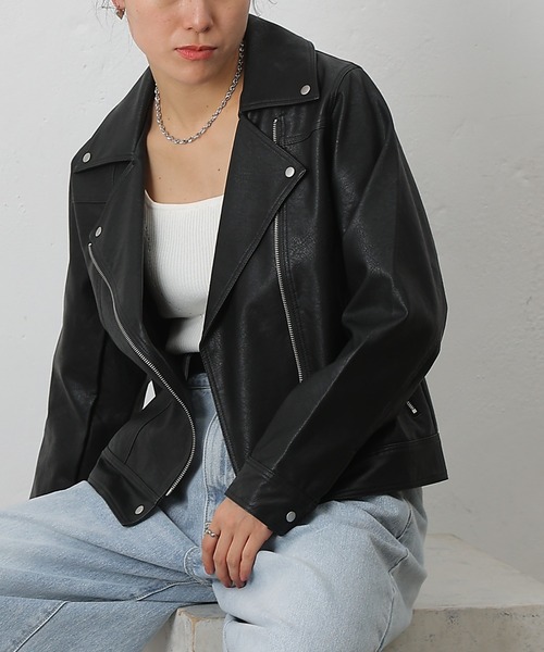 フェイクレザーライダース（ライダースジャケット）｜COLONY 2139