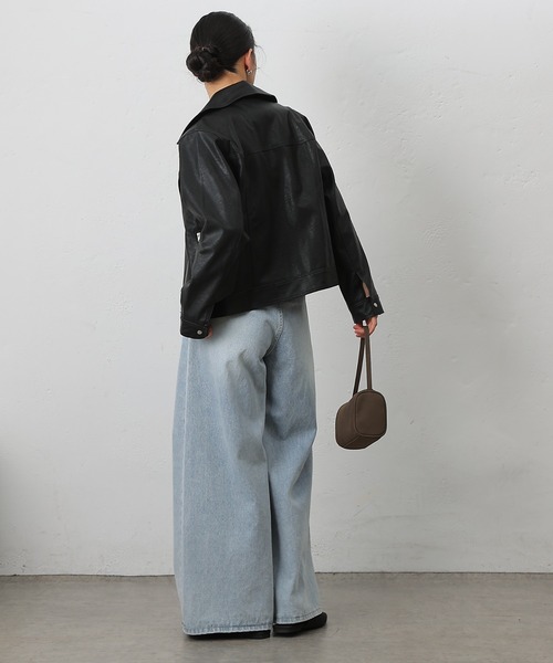 フェイクレザーライダース（ライダースジャケット）｜COLONY