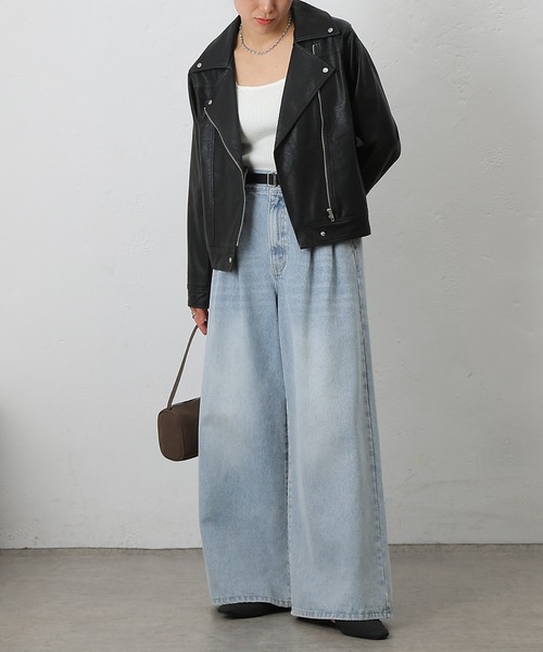 COLONY 2139（コロニートゥーワンスリーナイン）の「フェイクレザーライダース（ライダースジャケット・レディース・ブラック・FREE）」の9枚目の写真