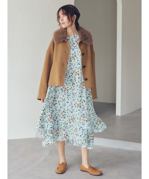 2wayファーカラーリバーショートコート（チェスターコート）｜Mila