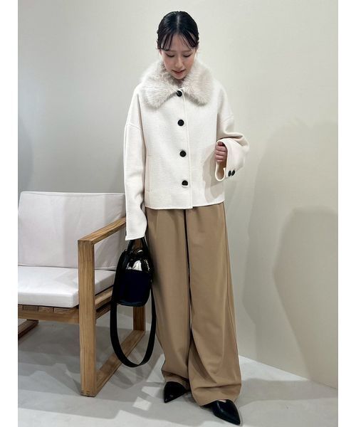 2wayファーカラーリバーショートコート（チェスターコート）｜Mila