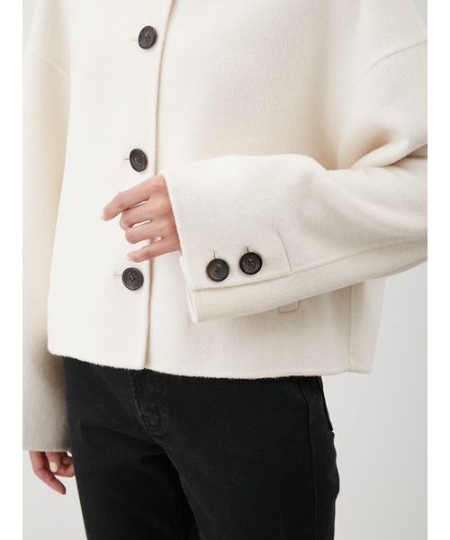 2wayファーカラーリバーショートコート（チェスターコート