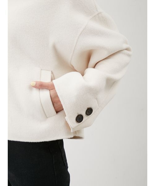 Mila Owen(ミラオーウェン)の「2wayファーカラーリバーショートコート(チェスターコート・レディース・ブラック/ホワイト/キャメル・0/1)」の21枚目の写真