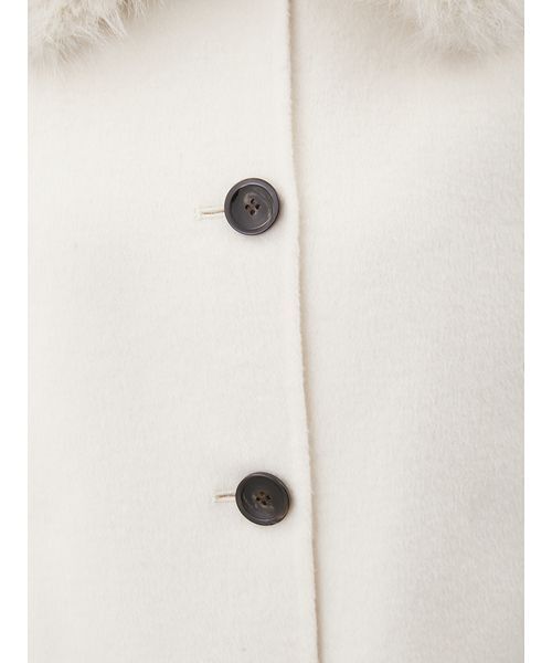 セール】2wayファーカラーリバーショートコート（チェスターコート