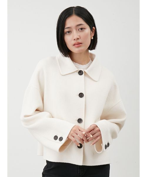 ミラオーウェンウールショートコート ミラオーウェン】ショート丈リバーダブルコート - メルカリ