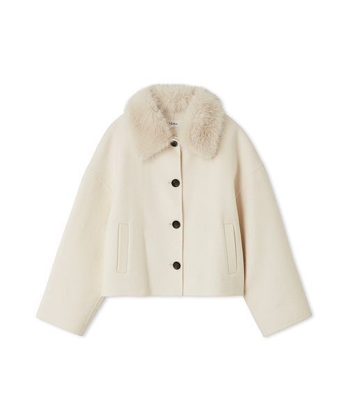 2wayファーカラーリバーショートコート（チェスターコート）｜Mila