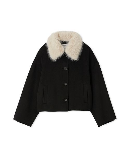 2wayファーカラーリバーショートコート（チェスターコート）｜Mila