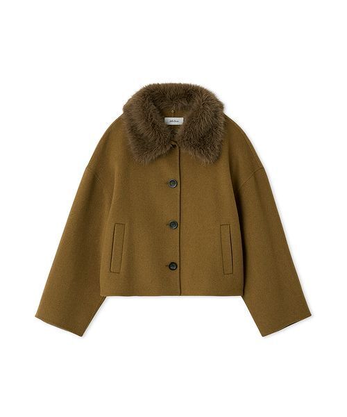 ミラオーウェンウールショートコート 2wayファーカラーリバーショートコート（チェスターコート