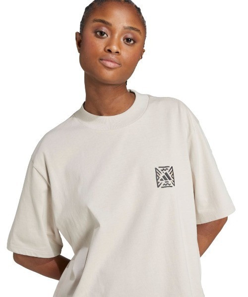 adidas(アディダス)の「アディダス adidas アニマル ルーズ グラフィックTシャツ(Tシャツ/カットソー・レディース・ホワイト/エメラルド・M/L/XL)」の6枚目の写真