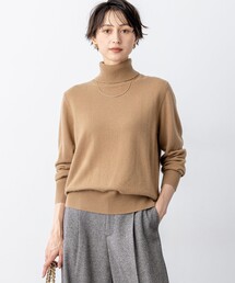 ピュアカシミヤ タートルネック ニット