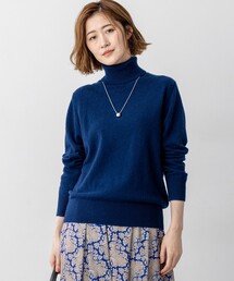 ピュアカシミヤ タートルネック ニット