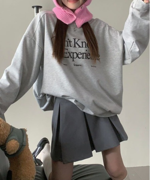WEGO(ウィゴー)の「WEGO/レターロゴスウェット/ロンT(スウェット・レディース・オフホワイト/ネイビー・MEDIUM/LARGE)」の6枚目の写真
