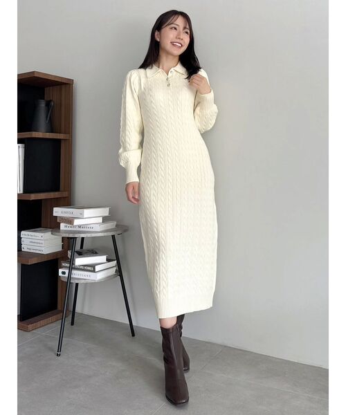 POLO BCS コラボ】ケーブルポロニットワンピース（ワンピース
