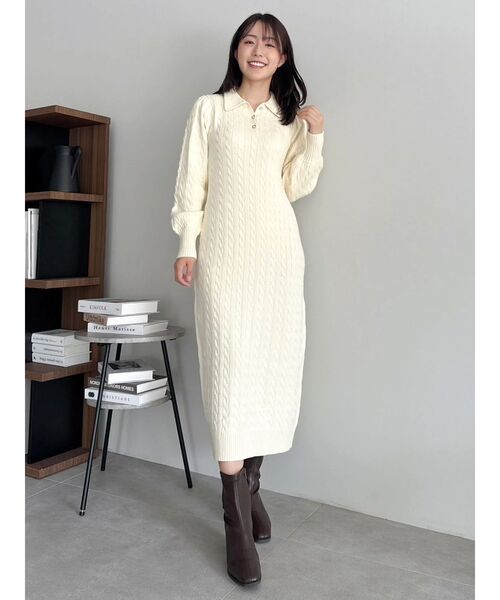 L*E様 【POLO BCS コラボ】ケーブルニットワンピース dazzlin ワンピース 「POLO BCS コラボ」ケーブルポロニット