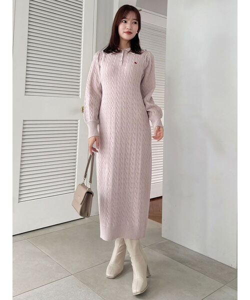 L*E様 【POLO BCS コラボ】ケーブルニットワンピース POLO BCS コラボ】ケーブルポロニットワンピース（ワンピース