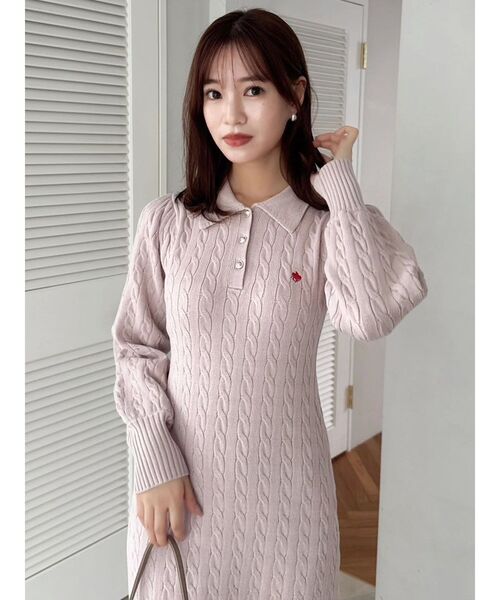 POLO BCS コラボ】ケーブルポロニットワンピース（ワンピース