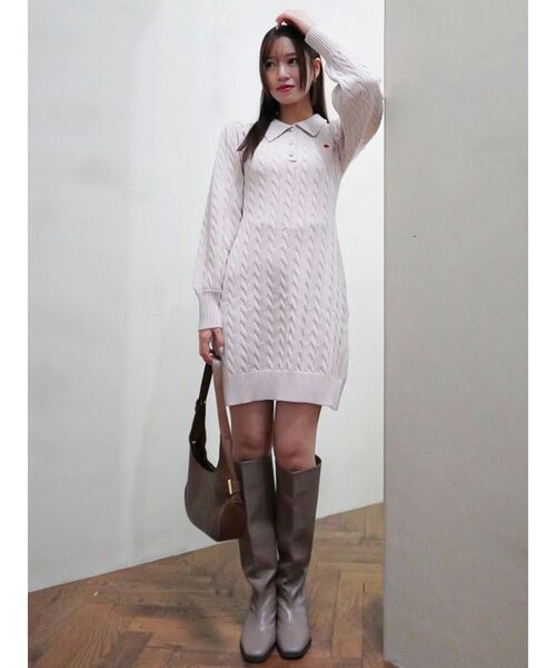 POLO BCS コラボ】ケーブルポロニットワンピース（ワンピース