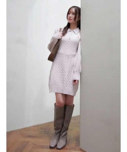 POLO BCS コラボ】ケーブルポロニットワンピース（ワンピース