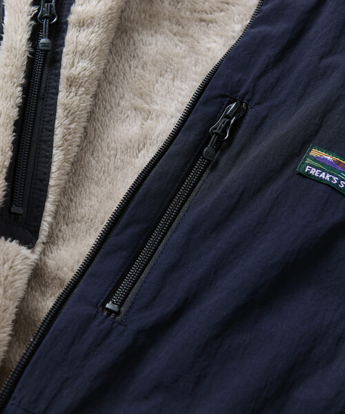 FREAK'S STORE（フリークスストア）の「限定展開 リラックスフィット ナイロン フリース リバーシブル ジップアップベスト（その他アウター・メンズ・ブラック/オリーブ/ネイビー/スミクロ・LARGE/MEDIUM/SMALL）」の12枚目の写真