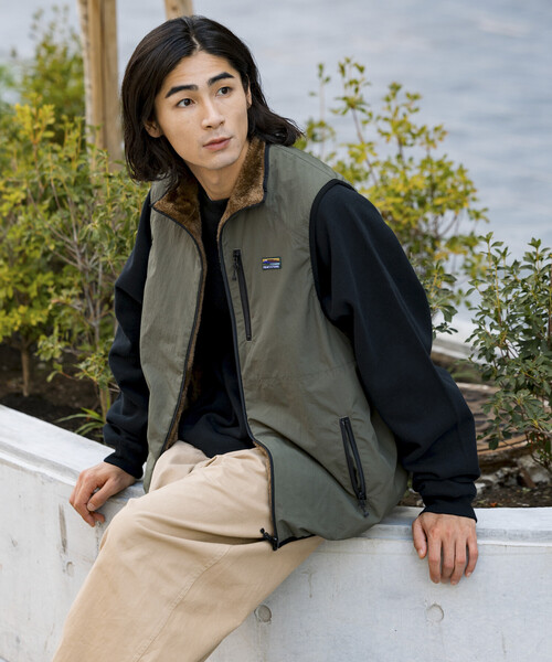 セール】限定展開 リラックスフィット ナイロン フリース リバーシブル