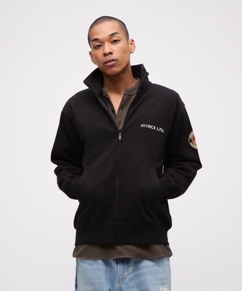AVIREX(アヴィレックス)の「《直営店限定》CAMP LEJEUNE PATCHED STAND ZIP SWEAT / キャンプ レジューン パッチド スタンドジップ スウェット / AVIREX / アヴィレックス(スウェット・メンズ・グレー/オリーブ/ブルーグレー/ブラック・X-LARGE/LARGE/MEDIUM/XX-LARGE)」の5枚目の写真
