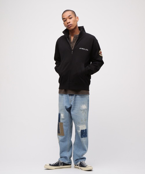 AVIREX(アヴィレックス)の「《直営店限定》CAMP LEJEUNE PATCHED STAND ZIP SWEAT / キャンプ レジューン パッチド スタンドジップ スウェット / AVIREX / アヴィレックス(スウェット・メンズ・グレー/オリーブ/ブルーグレー/ブラック・X-LARGE/LARGE/MEDIUM/XX-LARGE)」の9枚目の写真
