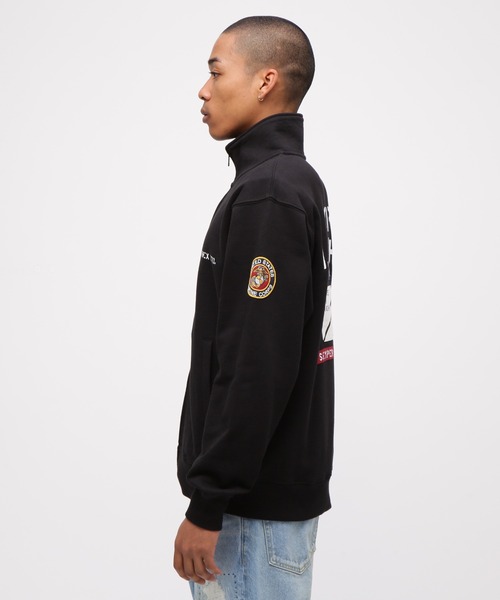 AVIREX(アヴィレックス)の「《直営店限定》CAMP LEJEUNE PATCHED STAND ZIP SWEAT / キャンプ レジューン パッチド スタンドジップ スウェット / AVIREX / アヴィレックス(スウェット・メンズ・グレー/オリーブ/ブルーグレー/ブラック・X-LARGE/LARGE/MEDIUM/XX-LARGE)」の11枚目の写真