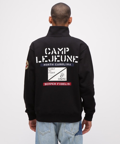 AVIREX(アヴィレックス)の「《直営店限定》CAMP LEJEUNE PATCHED STAND ZIP SWEAT / キャンプ レジューン パッチド スタンドジップ スウェット / AVIREX / アヴィレックス(スウェット・メンズ・グレー/オリーブ/ブルーグレー/ブラック・X-LARGE/LARGE/MEDIUM/XX-LARGE)」の12枚目の写真
