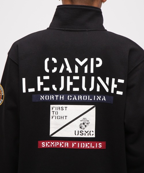 AVIREX(アヴィレックス)の「《直営店限定》CAMP LEJEUNE PATCHED STAND ZIP SWEAT / キャンプ レジューン パッチド スタンドジップ スウェット / AVIREX / アヴィレックス(スウェット・メンズ・グレー/オリーブ/ブルーグレー/ブラック・X-LARGE/LARGE/MEDIUM/XX-LARGE)」の17枚目の写真