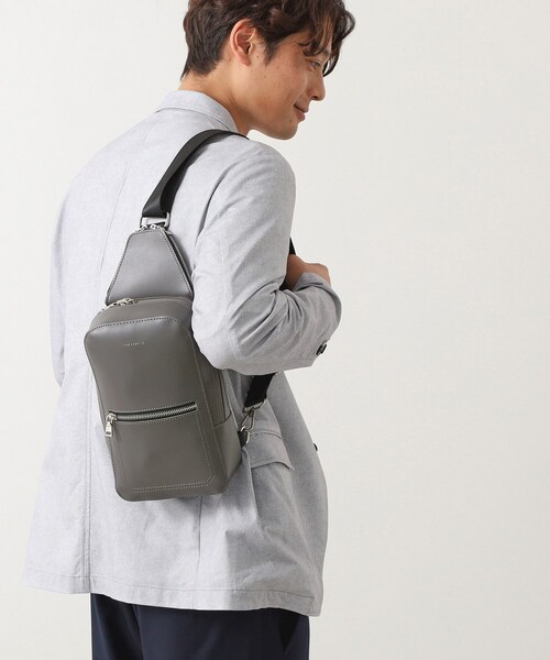 THE SHOP TK (ザ ショップ ティーケー )の「合皮ボディーバッグ【抗菌防臭/軽量】(ショルダーバッグ・メンズ・グレー/ブラウン系その他/ブラック・00)」の16枚目の写真