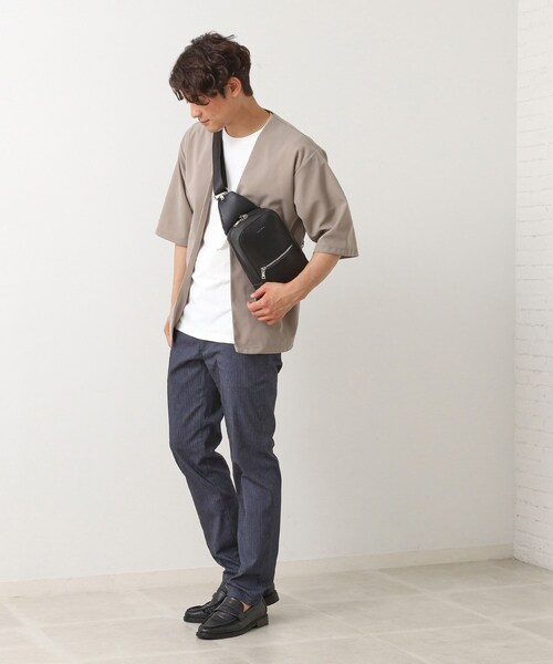 THE SHOP TK (ザ ショップ ティーケー )の「合皮ボディーバッグ【抗菌防臭/軽量】(ショルダーバッグ・メンズ・グレー/ブラウン系その他/ブラック・00)」の19枚目の写真