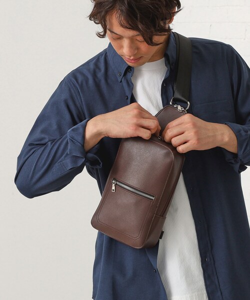 THE SHOP TK (ザ ショップ ティーケー )の「合皮ボディーバッグ【抗菌防臭/軽量】(ショルダーバッグ・メンズ・グレー/ブラウン系その他/ブラック・00)」の20枚目の写真