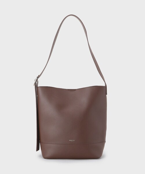 OPAQUE.CLIP（オペークドットクリップ）の「【軽量／A4サイズ対応／通勤対応】スムース合皮ワンショルダーバッグ（ショルダーバッグ・レディース・ブラック/ダークブラウン・00）」の7枚目の写真