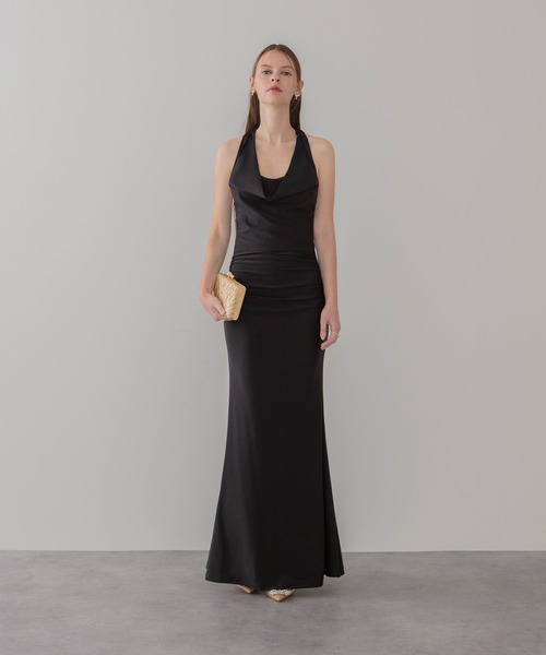 LEJA ドレスワンピース ブラック Leja(レジャ)の「【LEJA LUXE】2WAYシアーレースグローブ