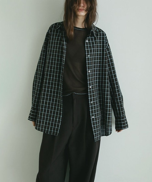 ETRE TOKYO（エトレトウキョウ）の「オリジナルマルチチェックシャツ（シャツ/ブラウス・レディース・ベージュ/ブラウン・FREE）」の2枚目の写真