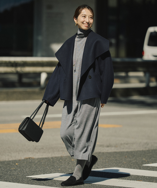 VERMEIL par iena（ヴェルメイユパーイエナ）の「ショールコート（その他アウター・レディース・ベージュ/ネイビー・38/36）」の3枚目の写真