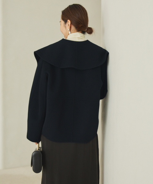 VERMEIL par iena（ヴェルメイユパーイエナ）の「ショールコート（その他アウター・レディース・ベージュ/ネイビー・38/36）」の7枚目の写真