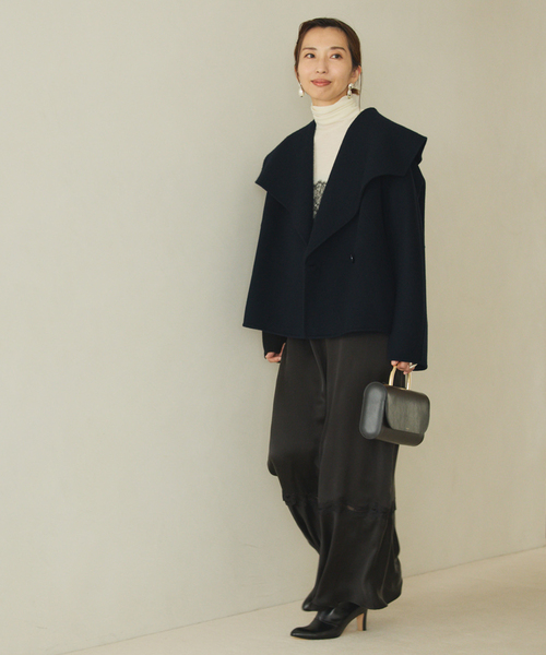 VERMEIL par iena（ヴェルメイユパーイエナ）の「ショールコート（その他アウター・レディース・ベージュ/ネイビー・38/36）」の8枚目の写真