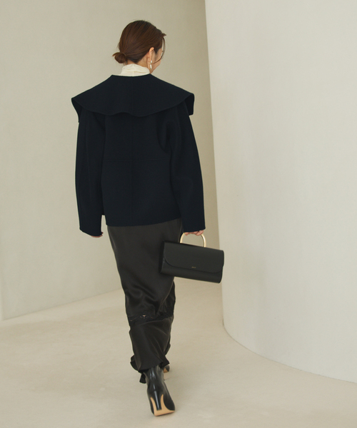 VERMEIL par iena（ヴェルメイユパーイエナ）の「ショールコート（その他アウター・レディース・ベージュ/ネイビー・38/36）」の9枚目の写真