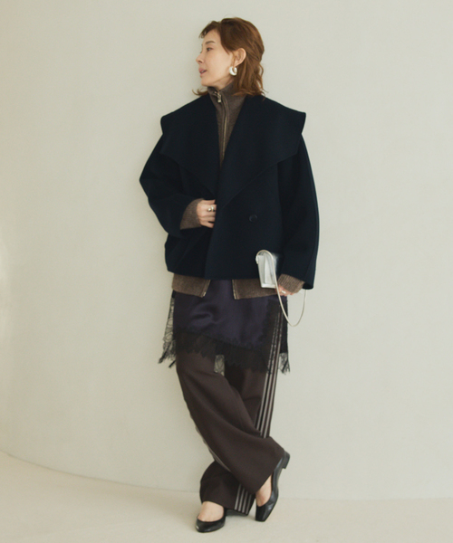 VERMEIL par iena（ヴェルメイユパーイエナ）の「ショールコート（その他アウター・レディース・ベージュ/ネイビー・38/36）」の11枚目の写真