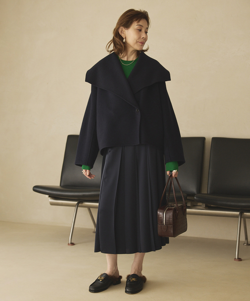 VERMEIL par iena（ヴェルメイユパーイエナ）の「ショールコート（その他アウター・レディース・ベージュ/ネイビー・38/36）」の14枚目の写真