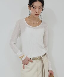 GALLARDAGALANTE | シアーUネックロンT(Tシャツ/カットソー)