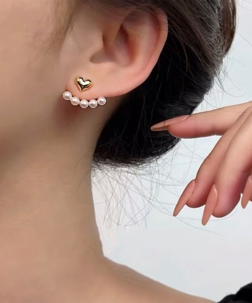 Lace Ladies（レースレディース）の「プチ ハート パール スタッド ピアス（ピアス（両耳用）・レディース・ゴールド・FREE）」の10枚目の写真