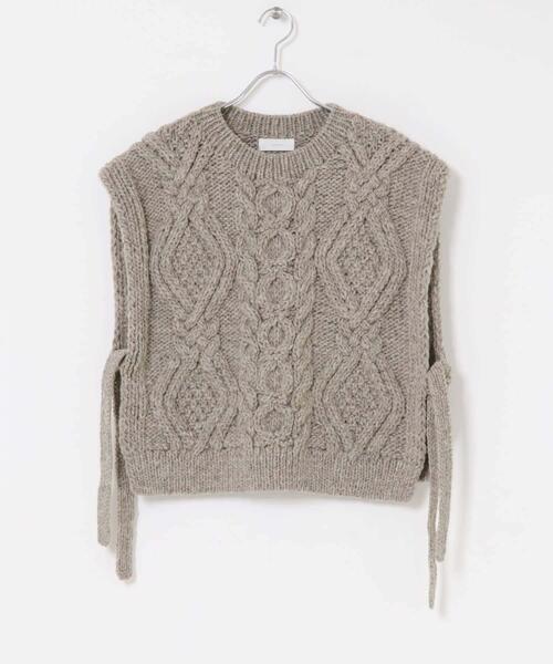 かぐれ（カグレ）の「ペルーアランニットベスト（ニット/セーター・レディース・グレー/アイボリー・FREE）」の7枚目の写真